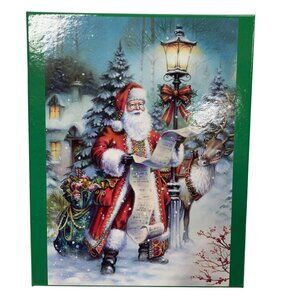 Christmas Party Oversized 1000-Piece Puzzle Santa & Reindeer Scene